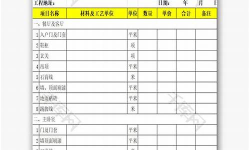 装修报价表怎么做