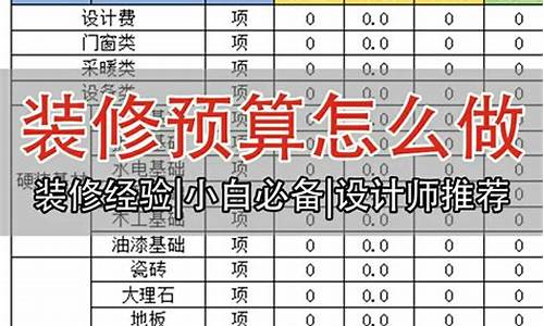 硬装花费清单预算表_硬装费用清单